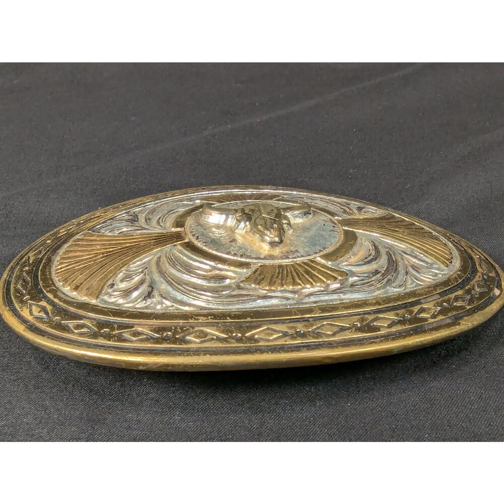 Award Design Medals Vintage Western Bull Skull Belt Buckle Silver Plated Gold... - Picture 2 of 12